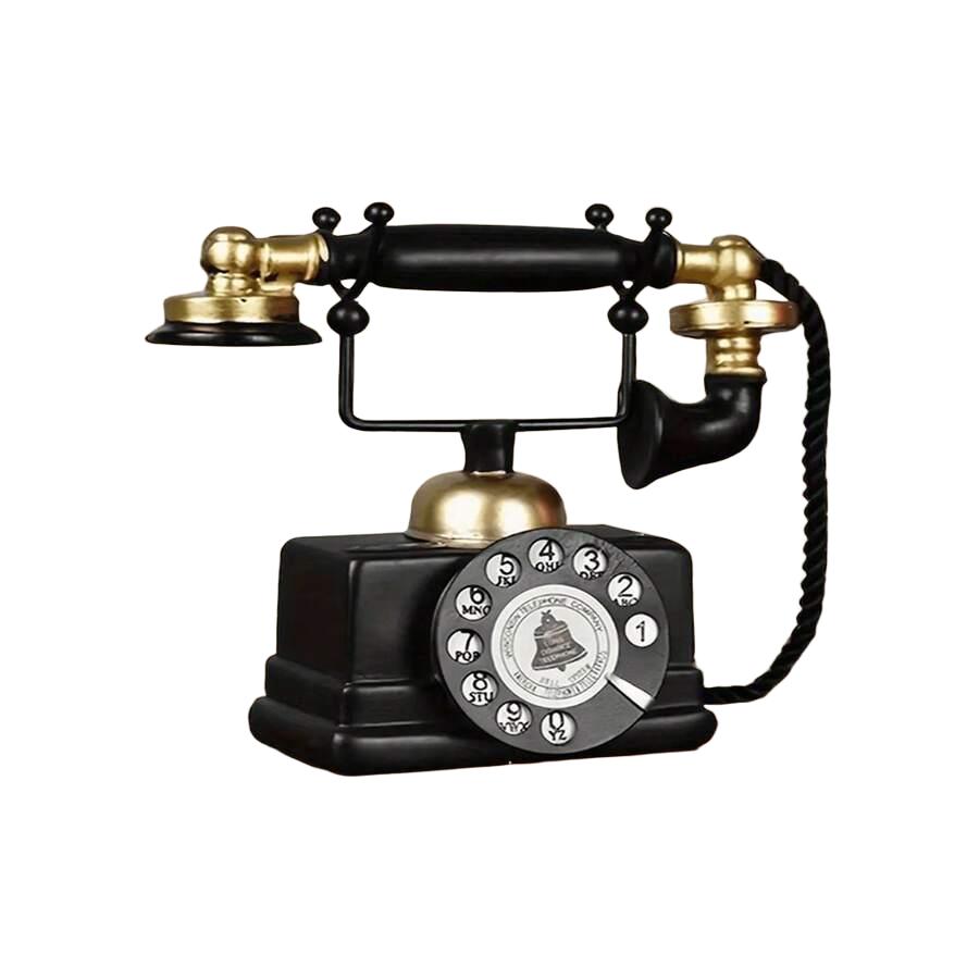SHEIN CZARNY TELEFON OZDOBA S07__8X16