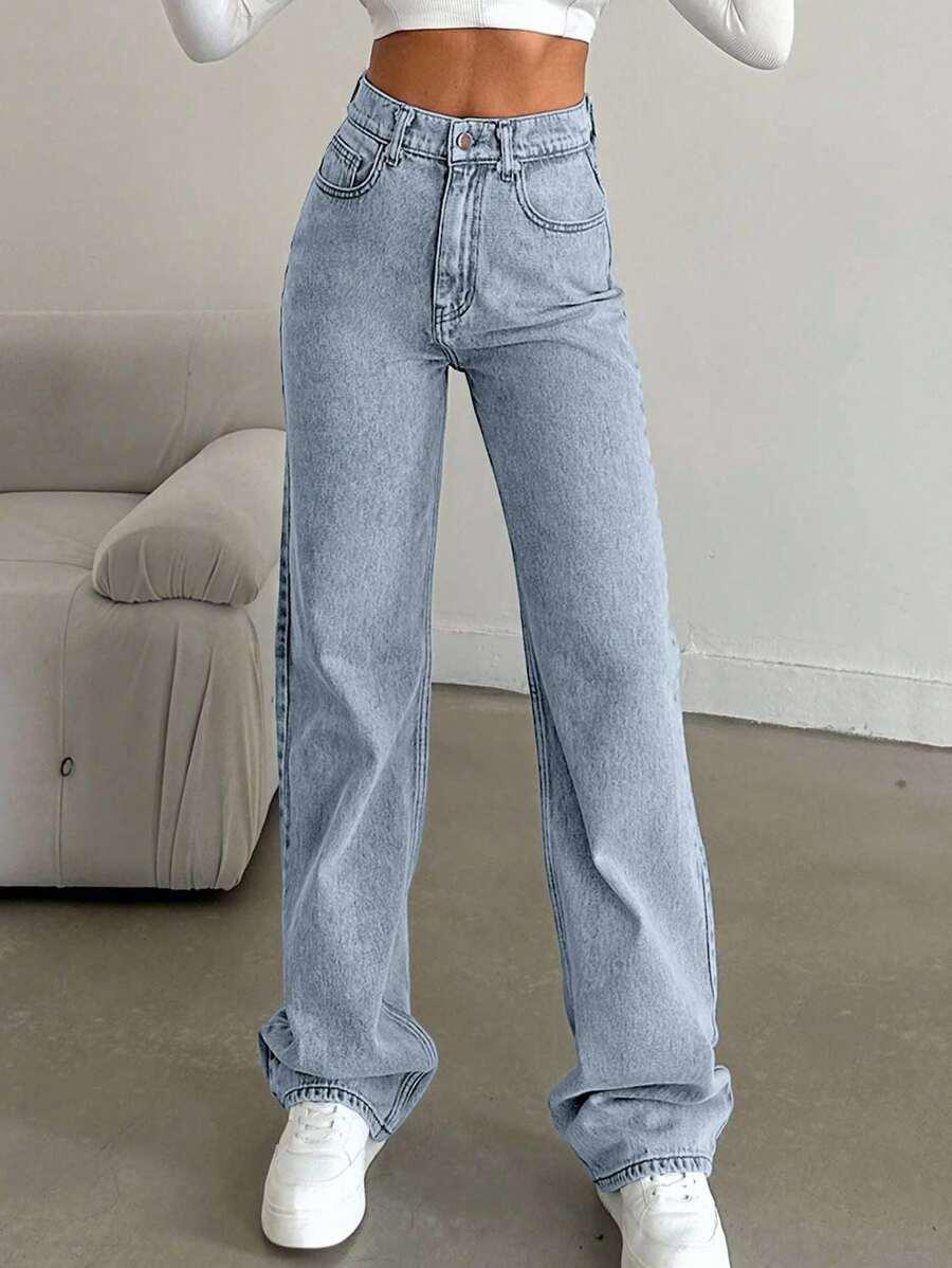 SHEIN NIEBIESKIE SPODNIE JEANS S06__S