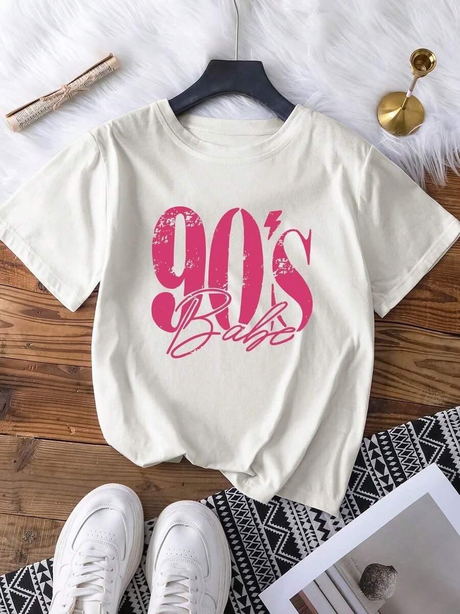 SHEIN BIAŁY BAWEŁNIANY T-SHIRT OKRĄGŁY DEKOLT S06__L