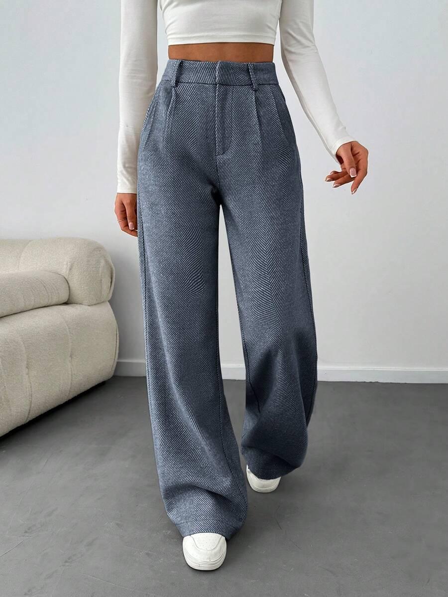SHEIN NIEBIESKIE SPODNIE CASUAL S06__S