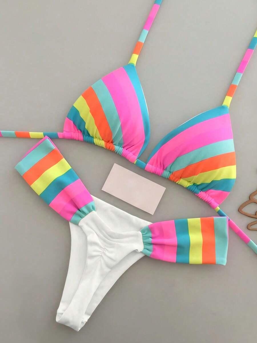 SHEIN DWUCZĘŚCIOWY STRÓJ KĄPIELOWY S09__L