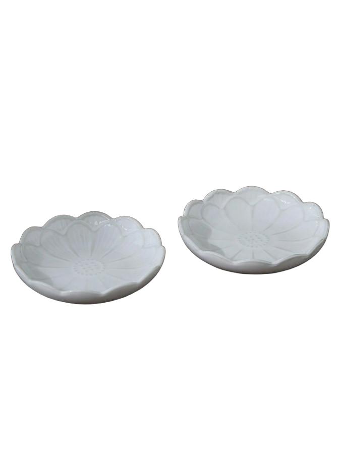 SHEIN SZARY TALERZ KWIAT 2-PACK S07__11