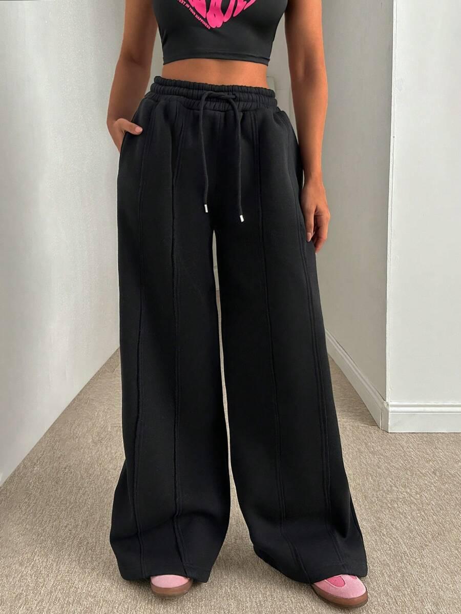 SHEIN CZARNE SPODNIE DRESOWE S06__XXL