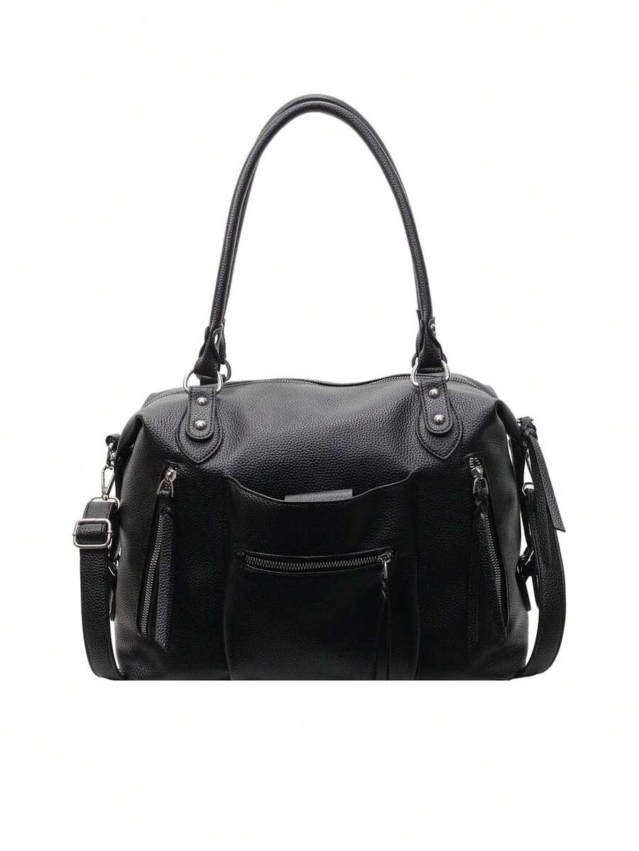 SHEIN CZARNA TOREBKA IMITACJA SKÓRY S07__36X13X25