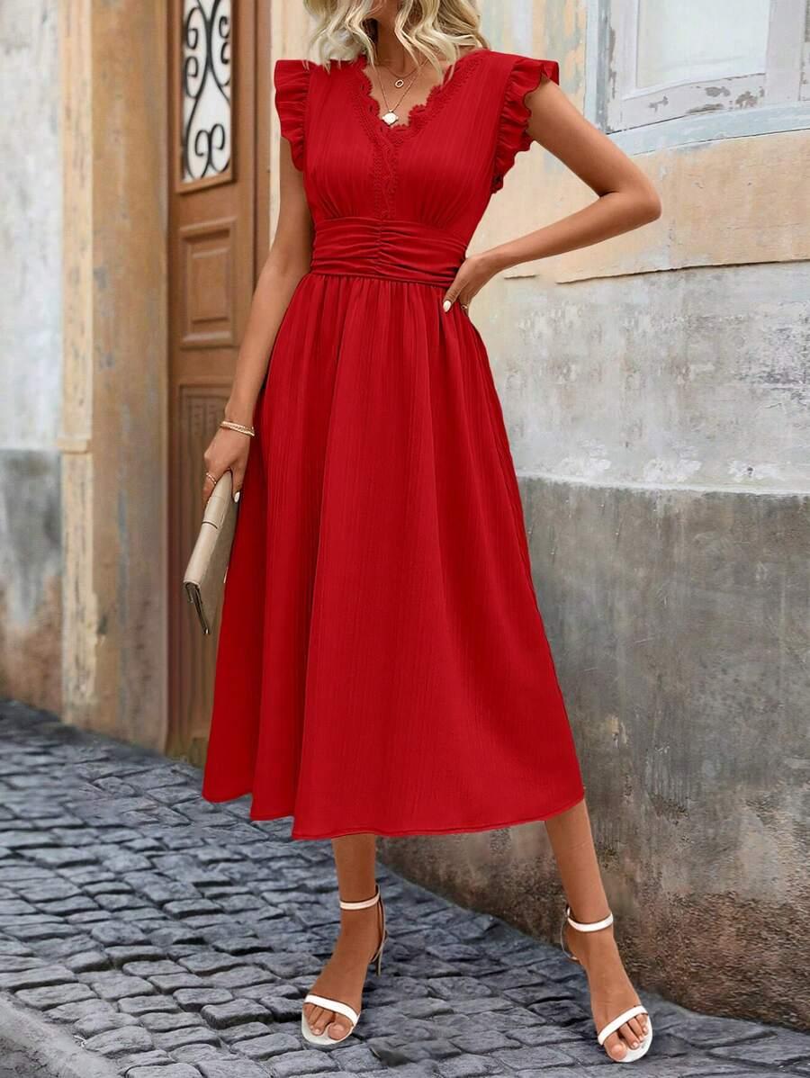 SHEIN CZERWONA MAXI SUKIENKA S06__XL