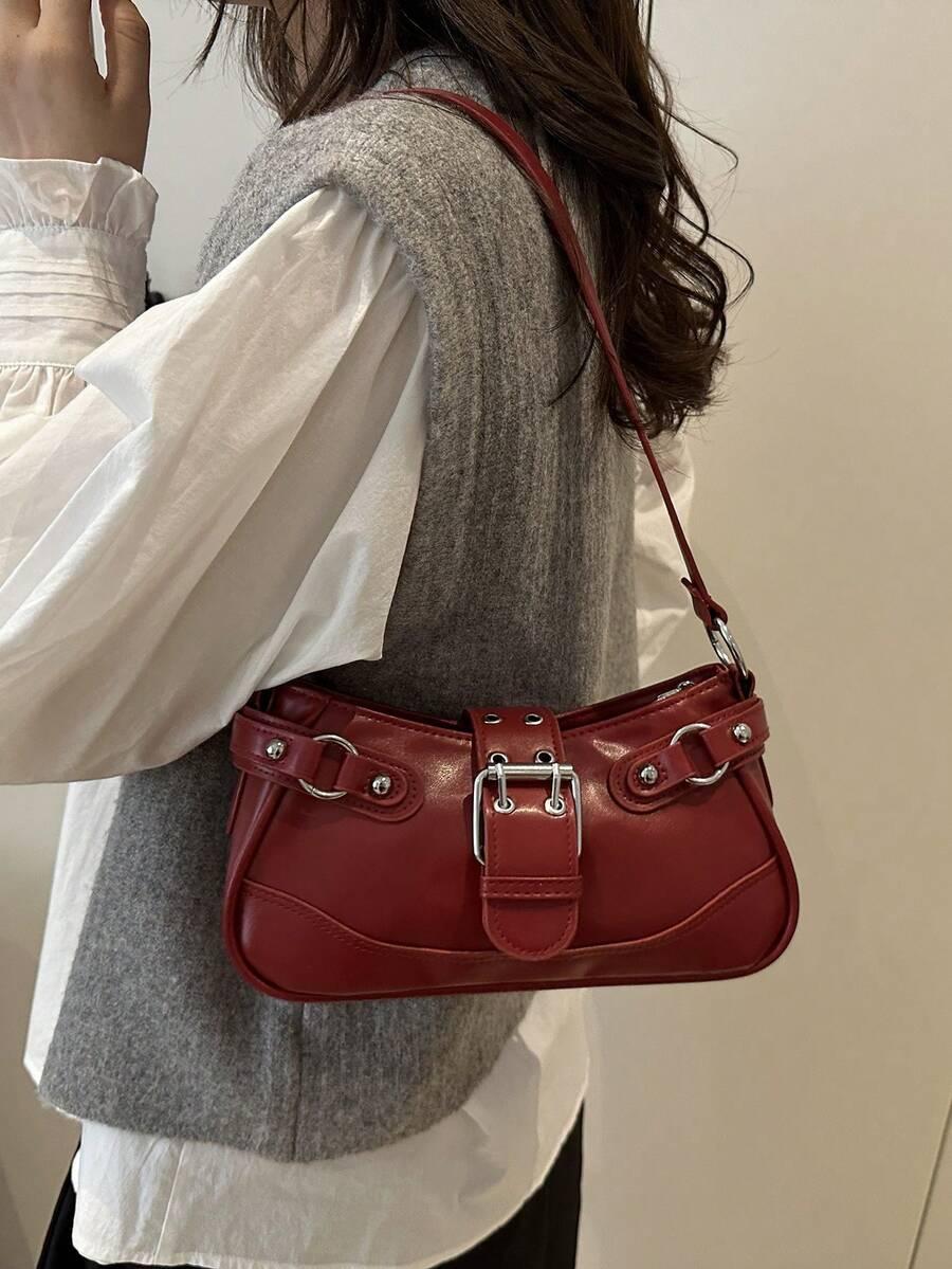 SHEIN BORDOWA TOREBKA ZATRZASK S07__25X13CM