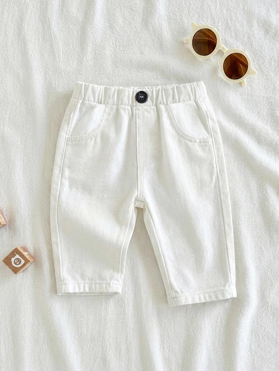 SHEIN BIAŁE SPODNIE JEANS S06__50-56