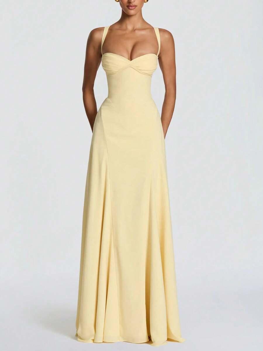 SHEIN ŻÓŁTA MAXI SUKIENKA PK01__XS