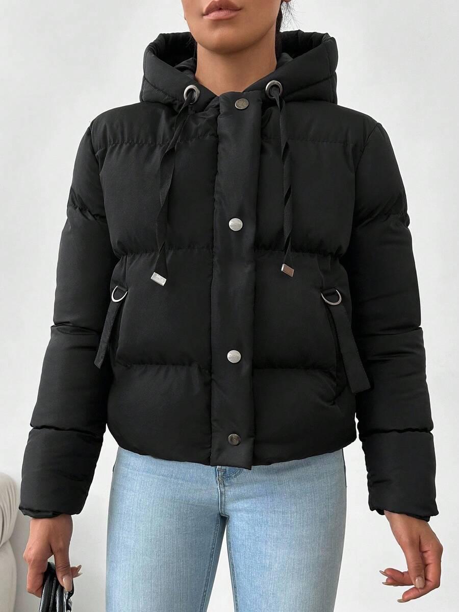 SHEIN CZARNA KURTKA KAPTUR W01__M