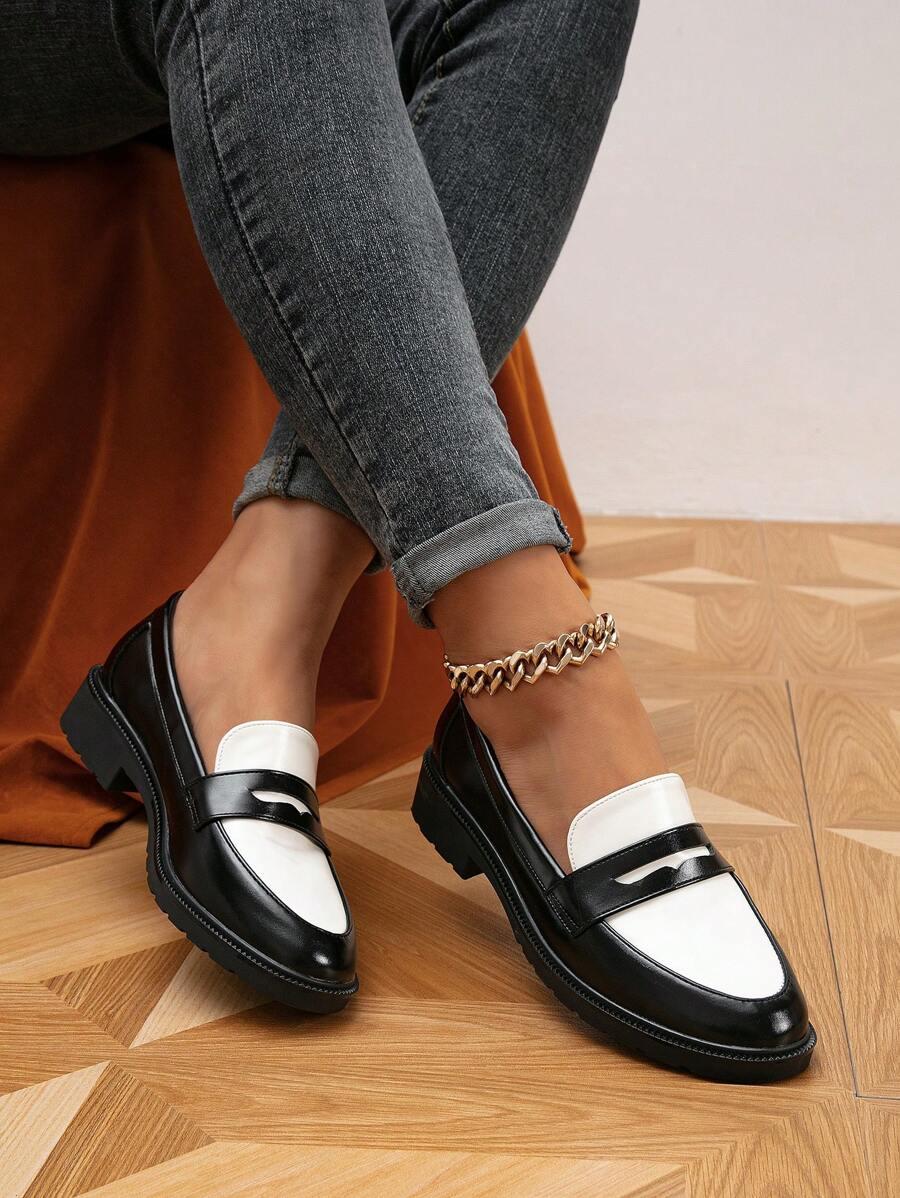 SHEIN WSUWANE MOKASYNY KONTRAST S06__40
