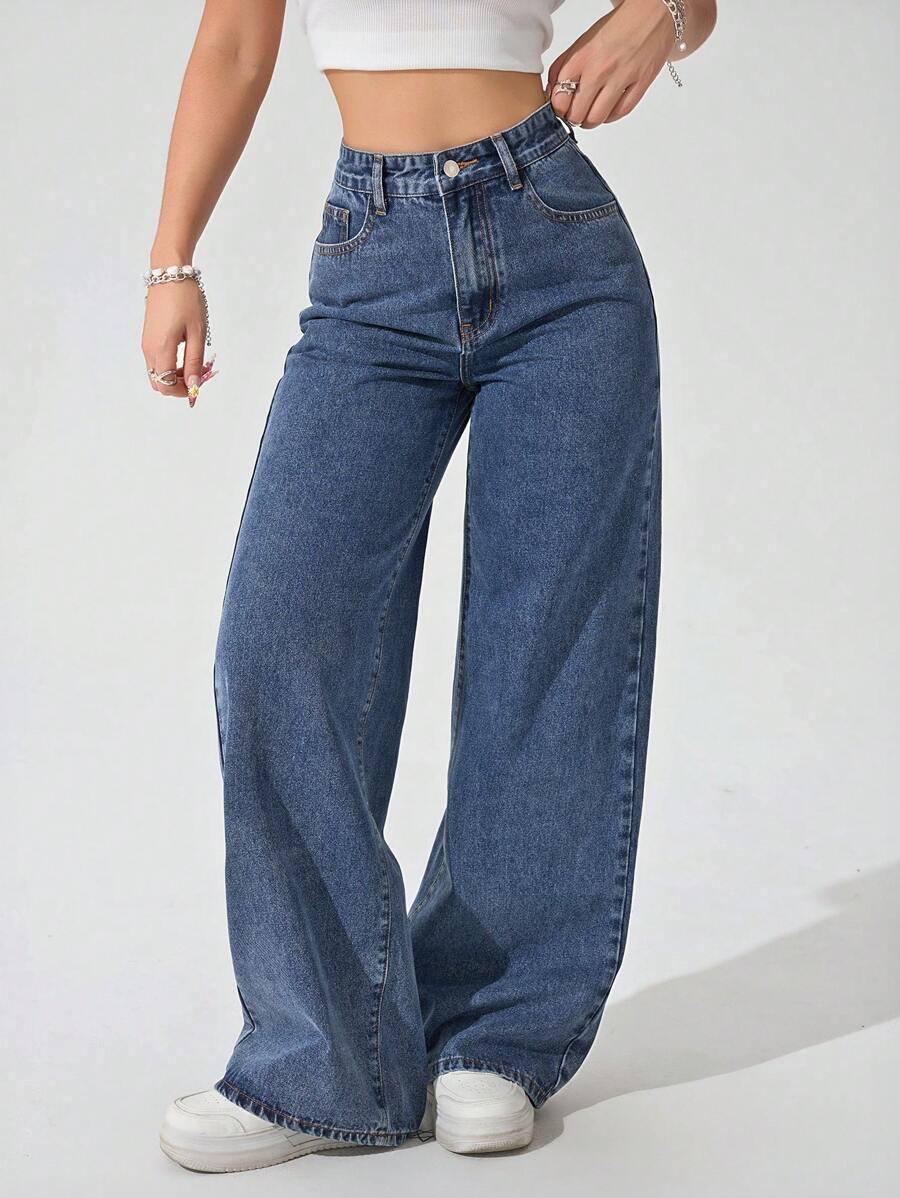 SHEIN NIEBIESKIE BAGGY JEANS S06__46