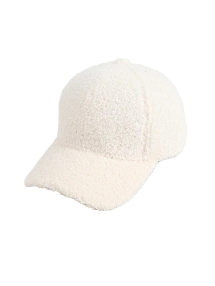 SHEIN KREMOWA CZAPKA Z DASZKIEM S07