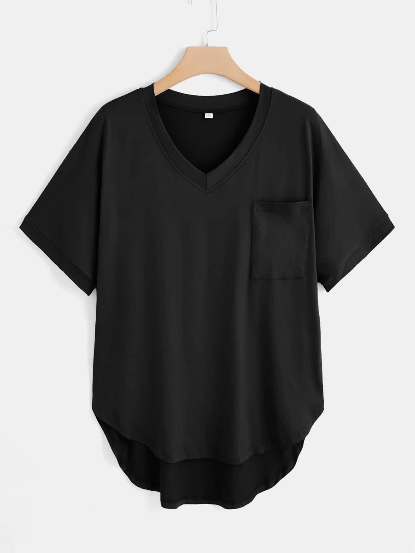 SHEIN CZARNA GŁADKA BLUZKA S06__50