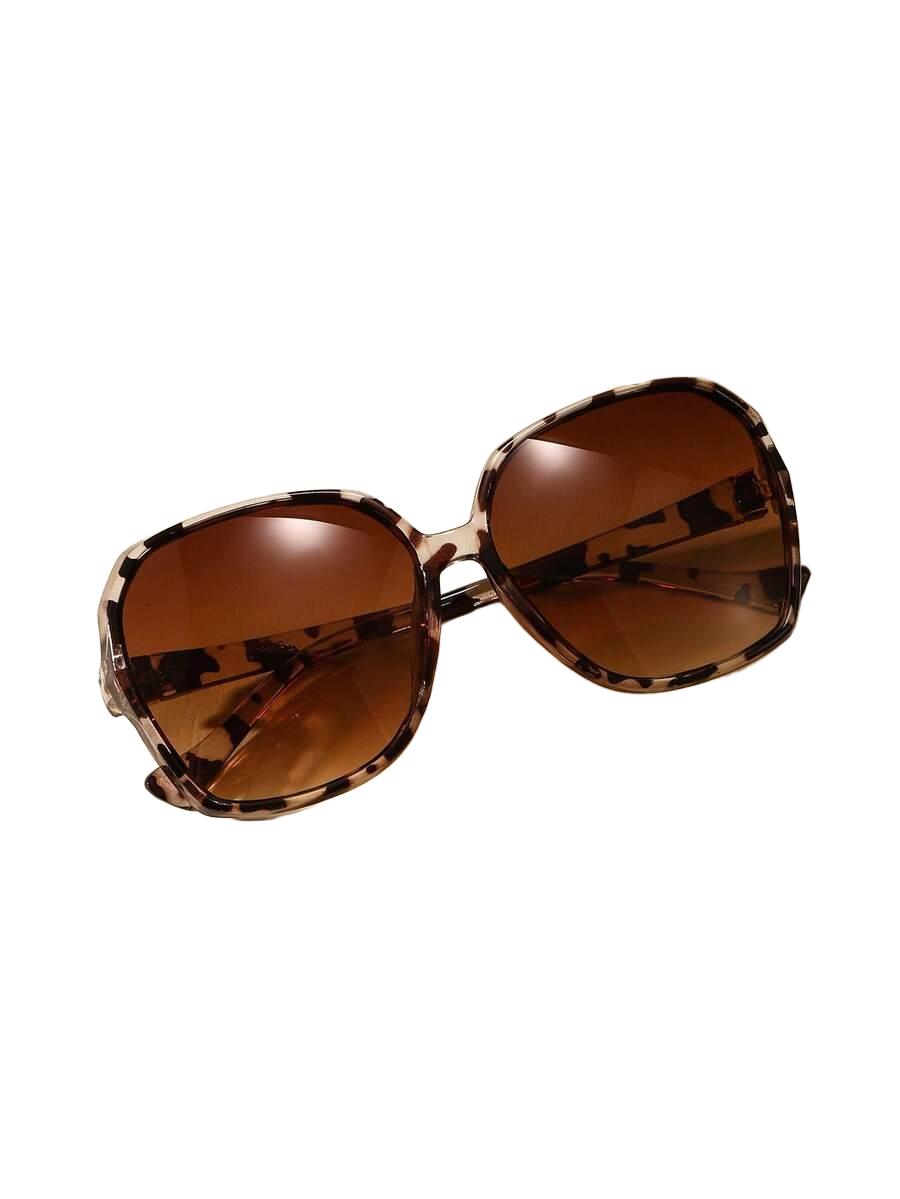 SHEIN BRĄZOWE OKULARY PRZECIWSŁONECZNE S07