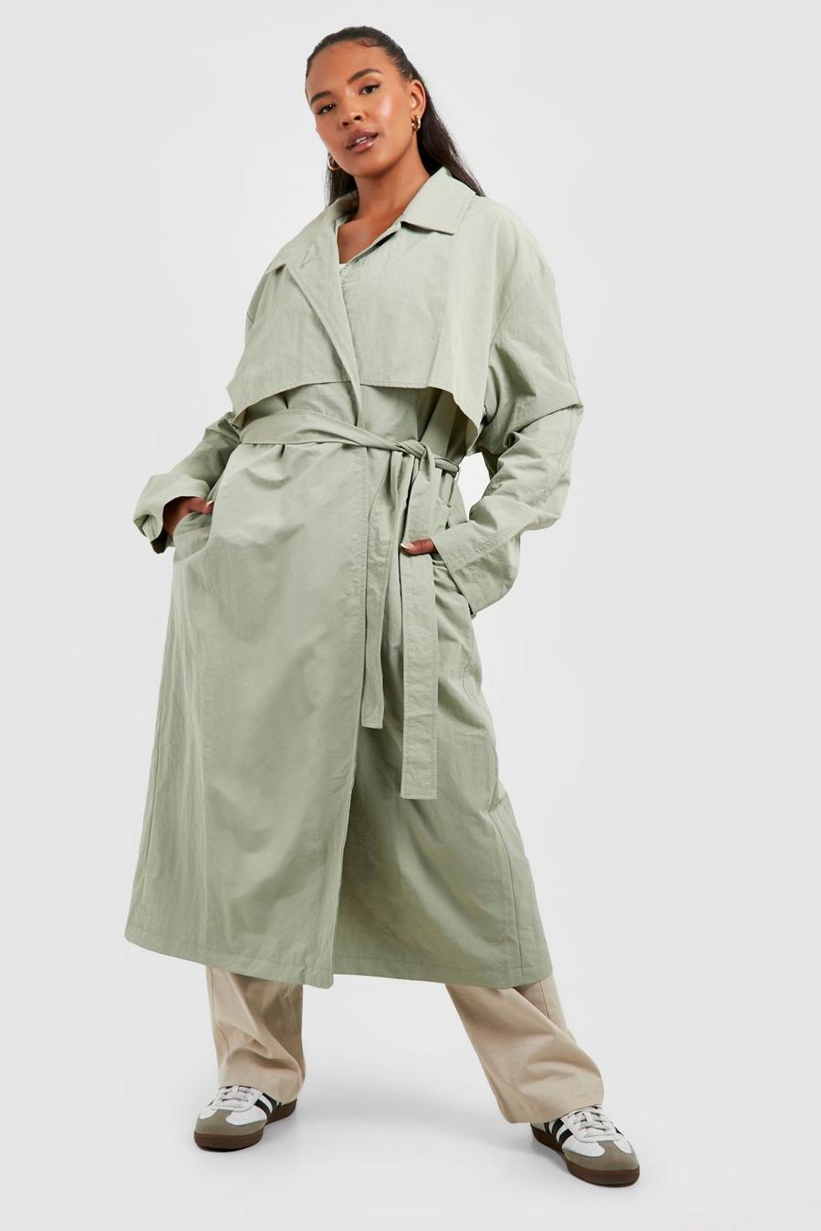 BOOHOO ZIELONY PŁASZCZ TRENCZ W01__46