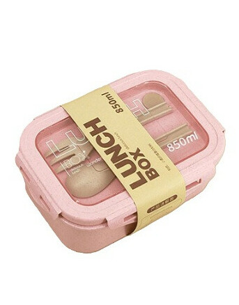 SHEIN RÓŻOWY POJEMNIK LUNCHBOX S07