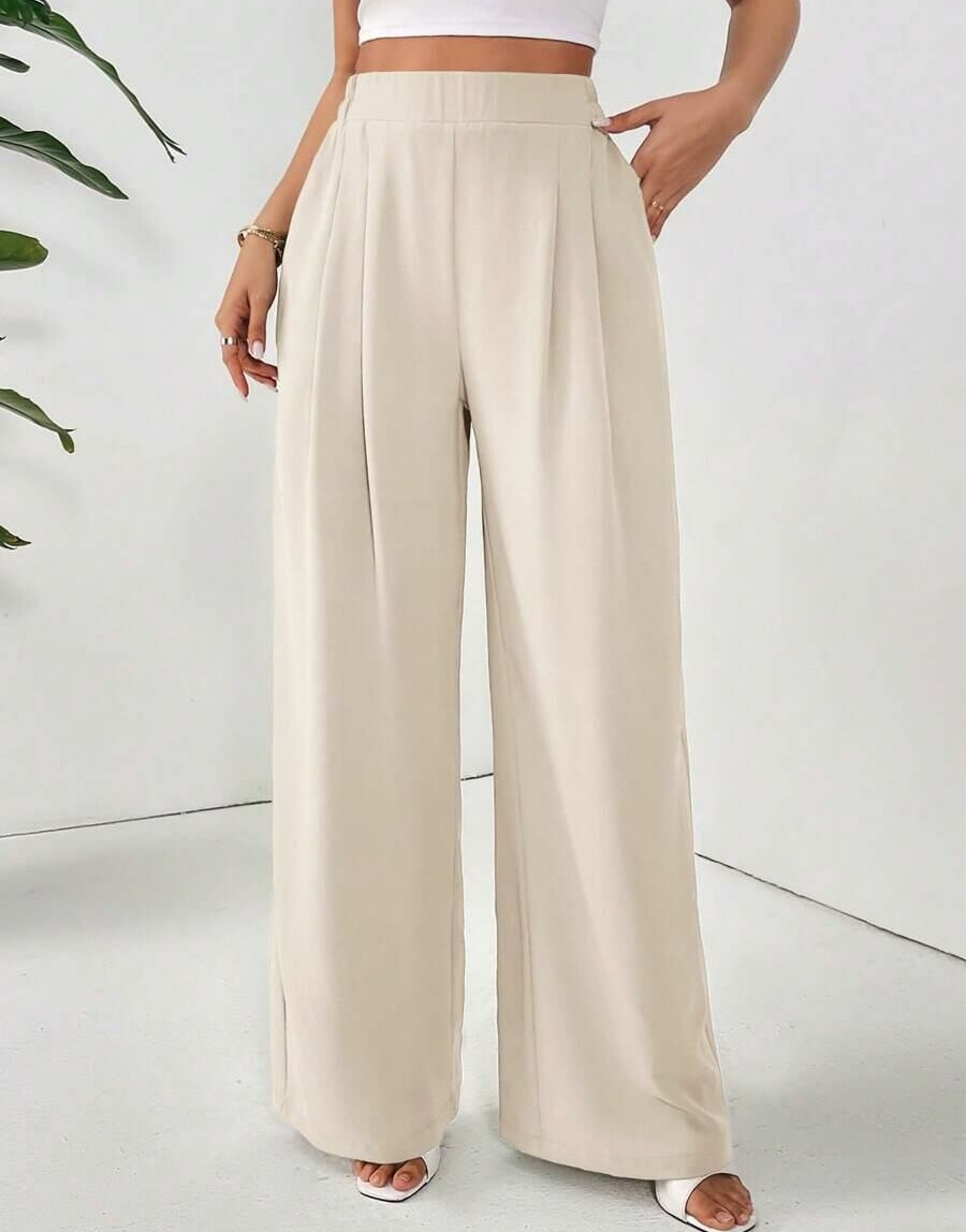 SHEIN BEŻOWE SPODNIE CASUAL S06__XL