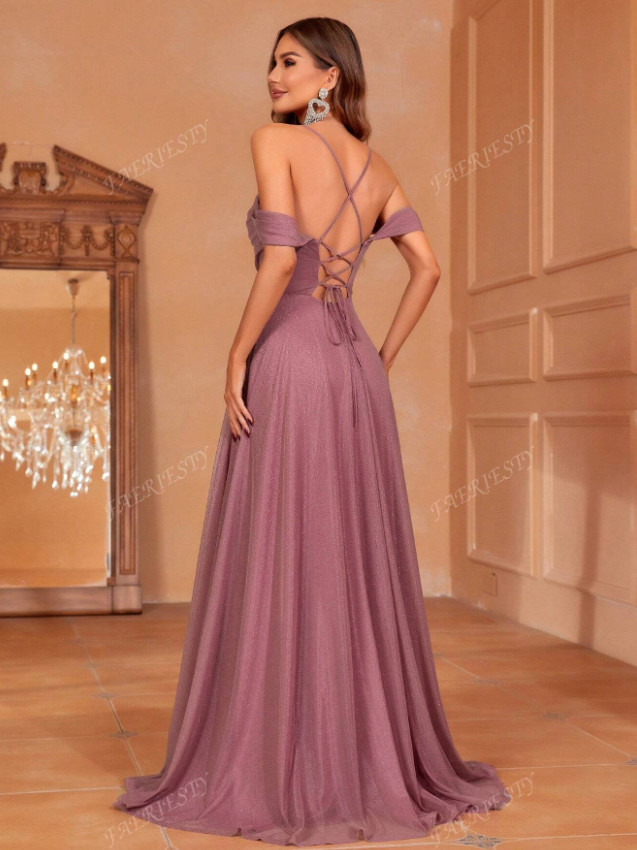 FAERIESTY RÓŻOWA MAXI SUKIENKA S09__S