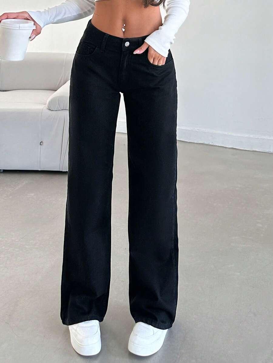 SHEIN CZARNE SPODNIE JEANS S06__M