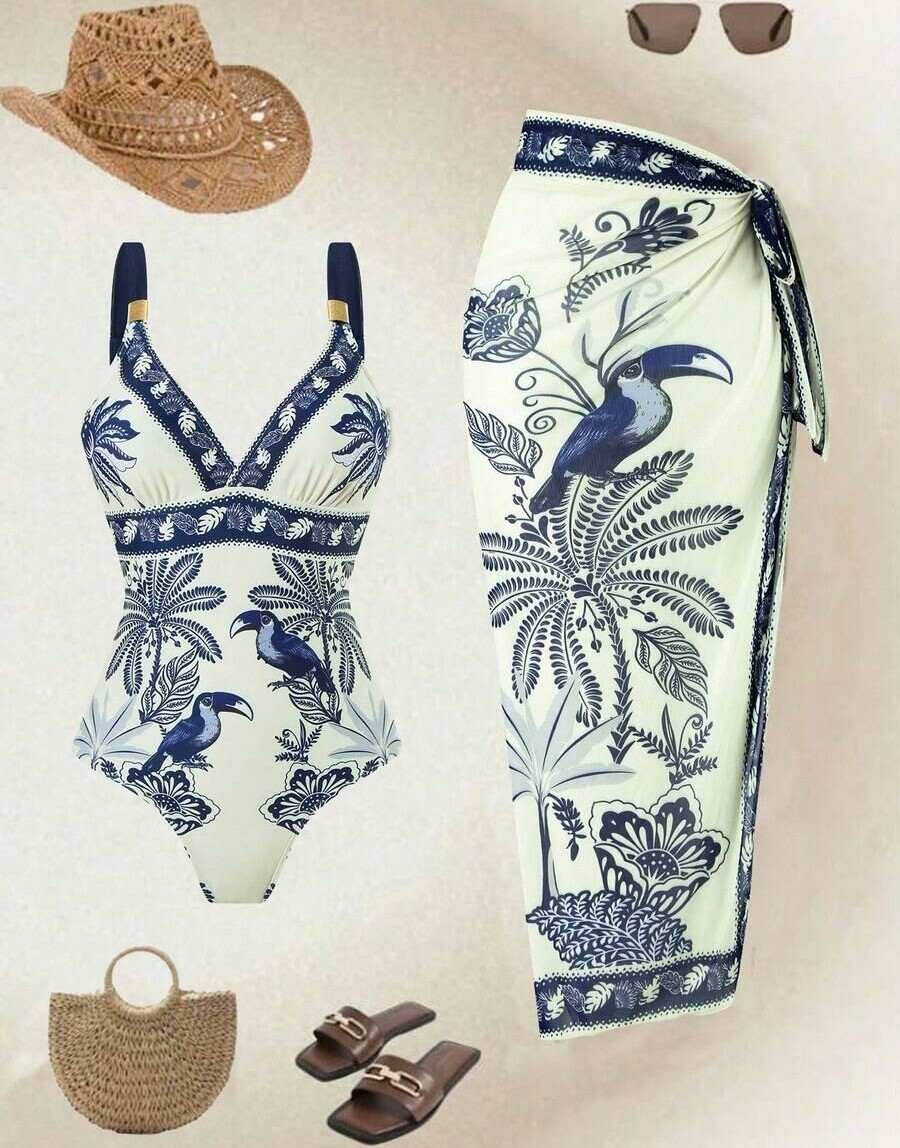 SWIM OASIS JEDNOCZĘŚCIOWY STRÓJ KĄPIELOWY SPÓDNICA KOMPLET S09__M