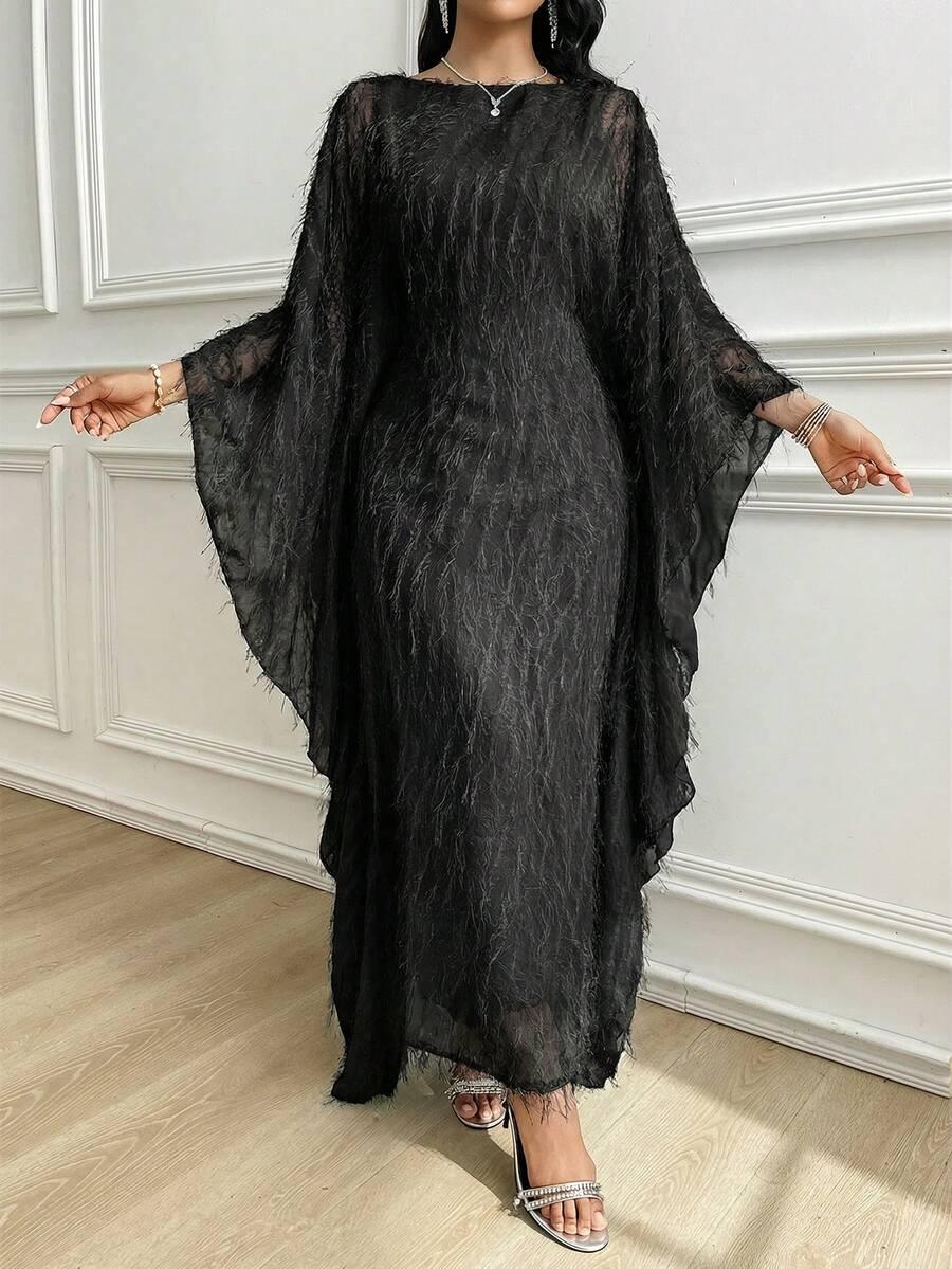 SHEIN CZARNA MAXI SUKIENKA S06__XL