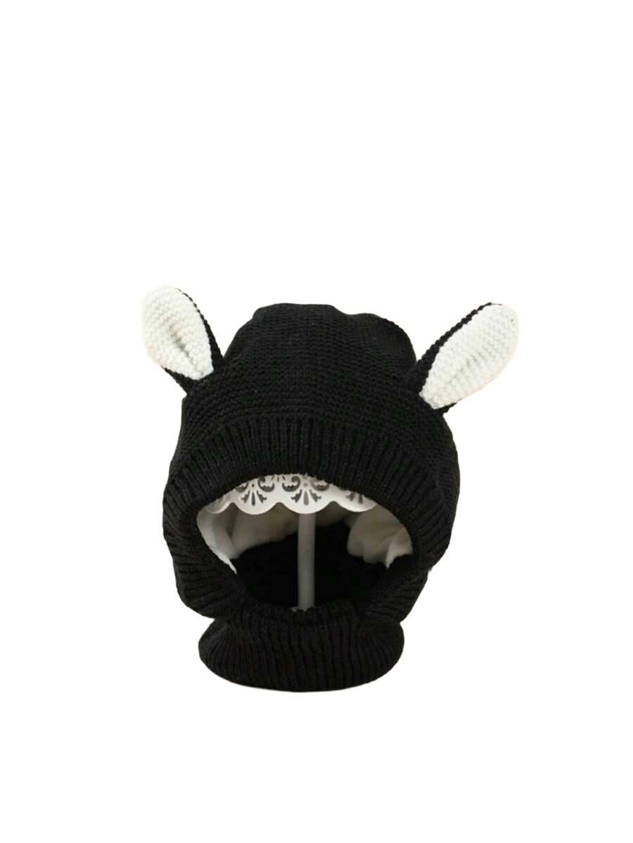 SHEIN CZARNA CZAPKA HAFT W01__44-55