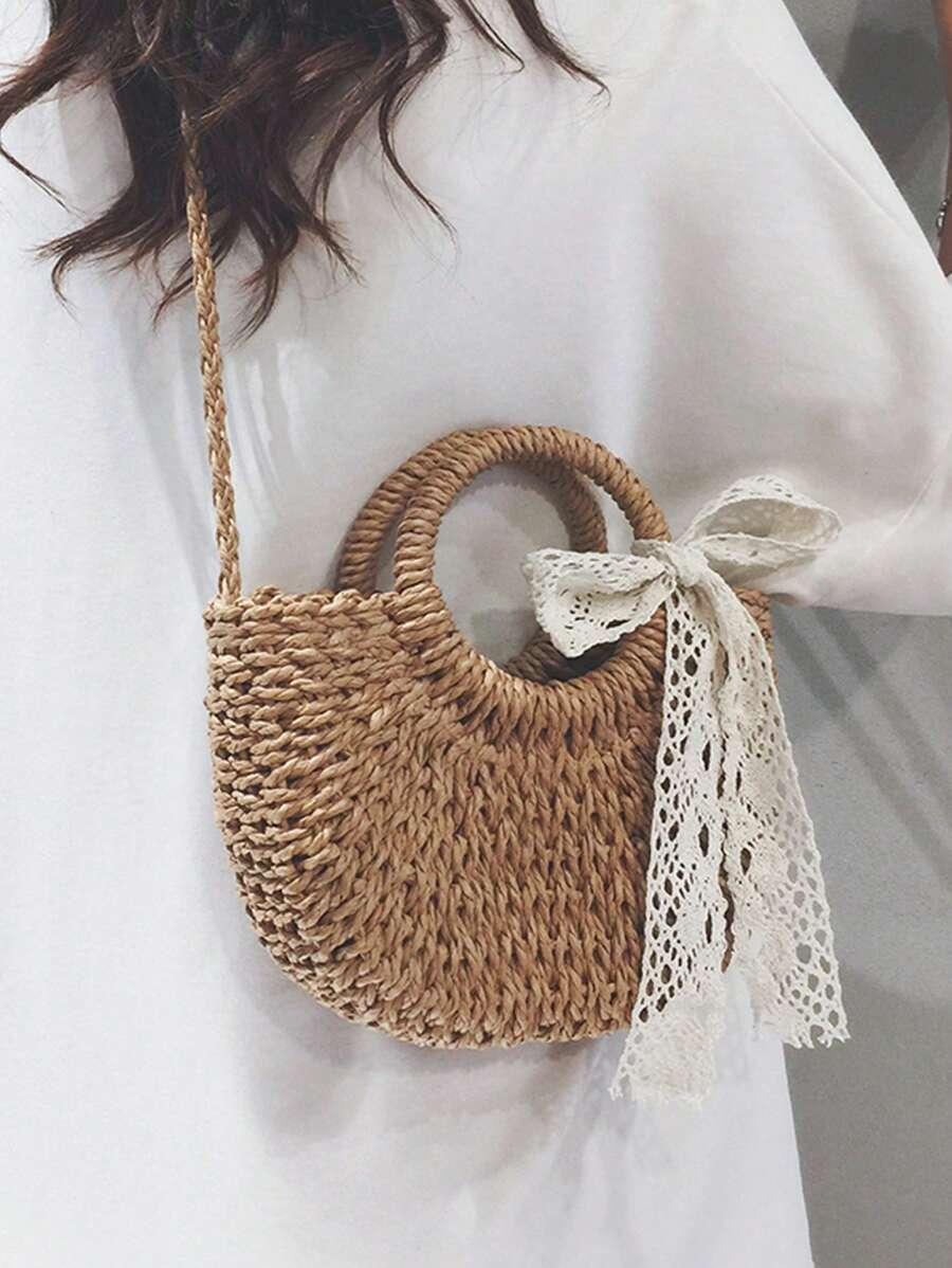 SHEIN BRĄZOWA TOREBKA KOSZYK S07__19X7X22