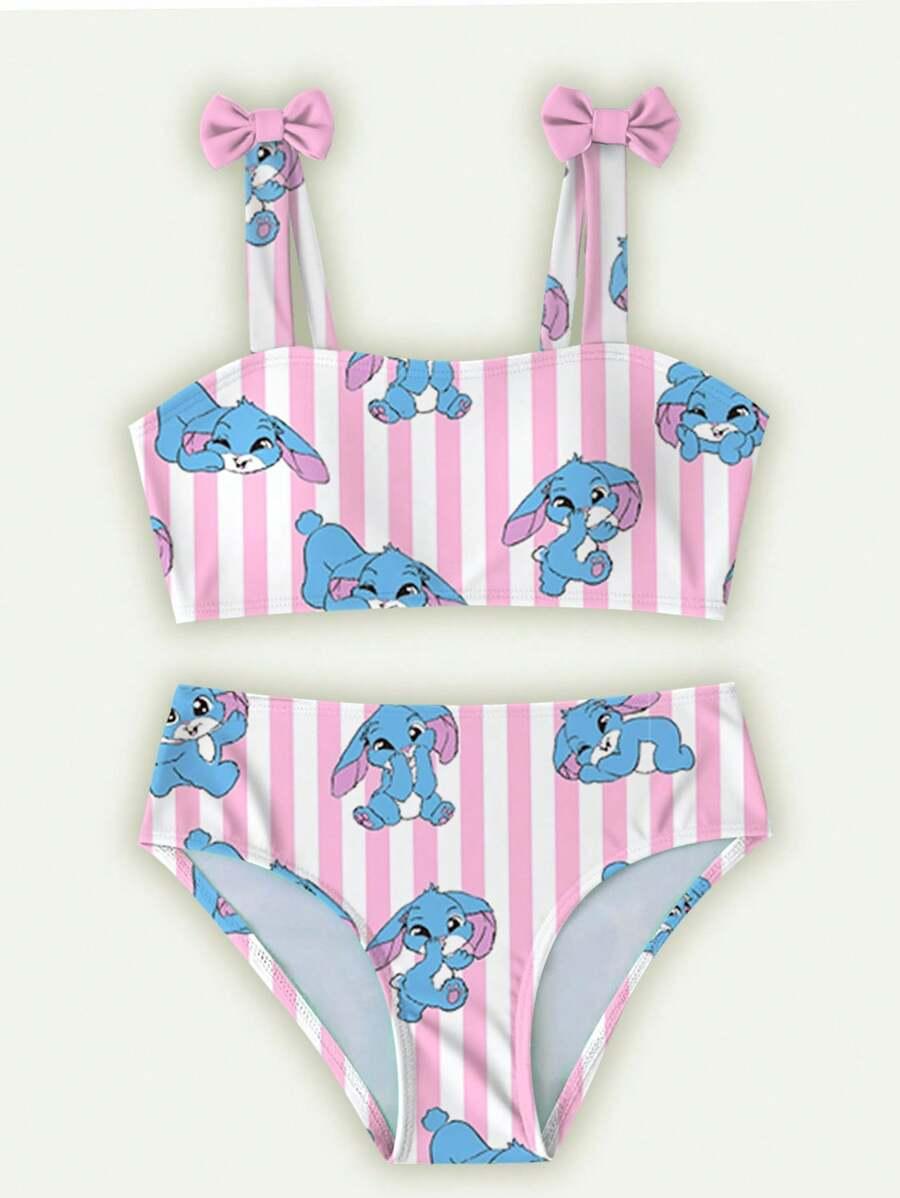 SHEIN KOLOROWY STRÓJ KĄPIELOWY S06__134/140