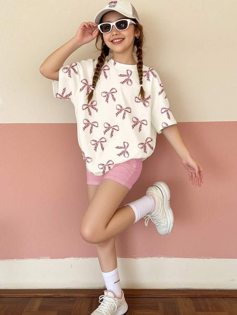 SHEIN SPODENKI T-SHIRT KOMPLET 128-134