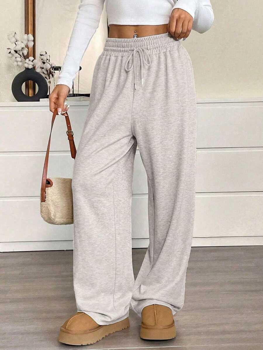 SHEIN BEŻOWE SPODNIE DRESOWE S06__L