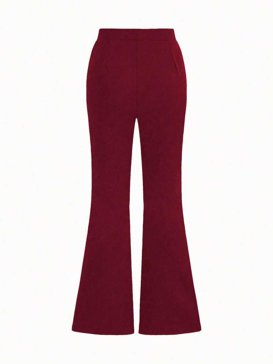 SHEIN CZERWONE SPODNIE DZWONY S06__L