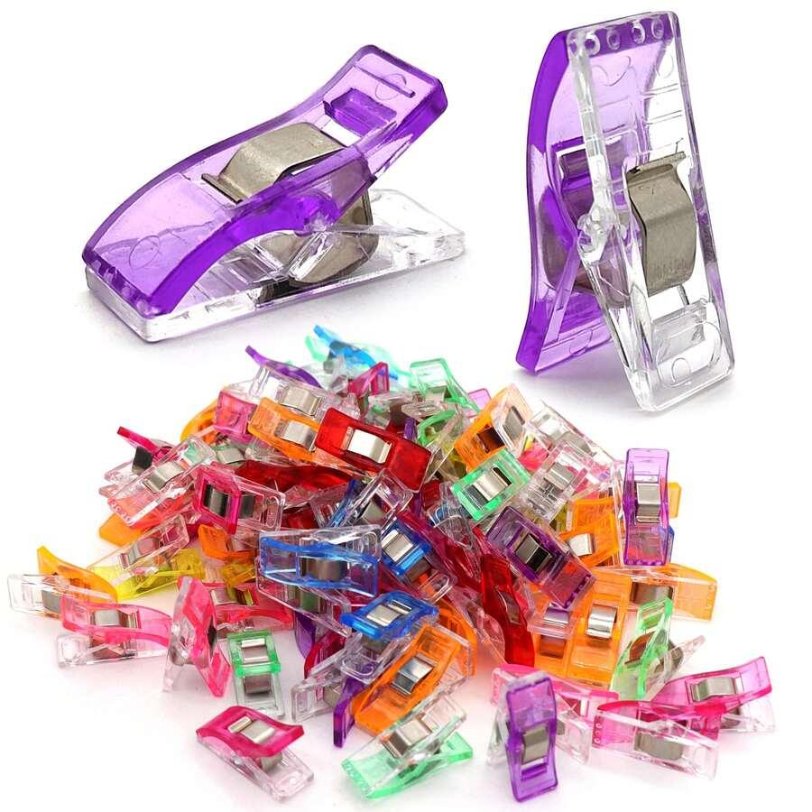 SHEIN KOLOROWE KLIPSY 100-PACK S07__2,7X1X1CM