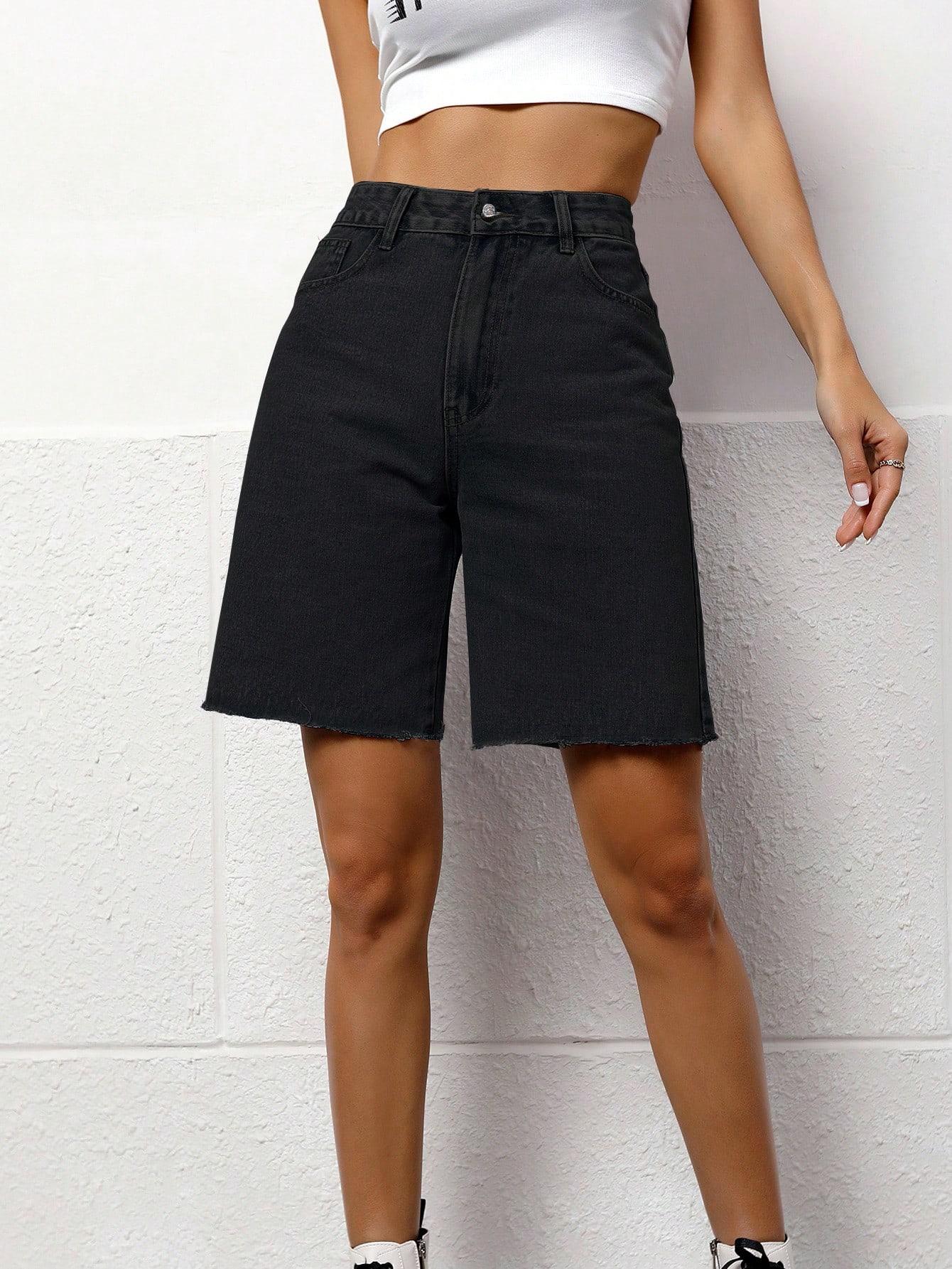 SHEIN CZARNE SPODENKI JEANS S06__L