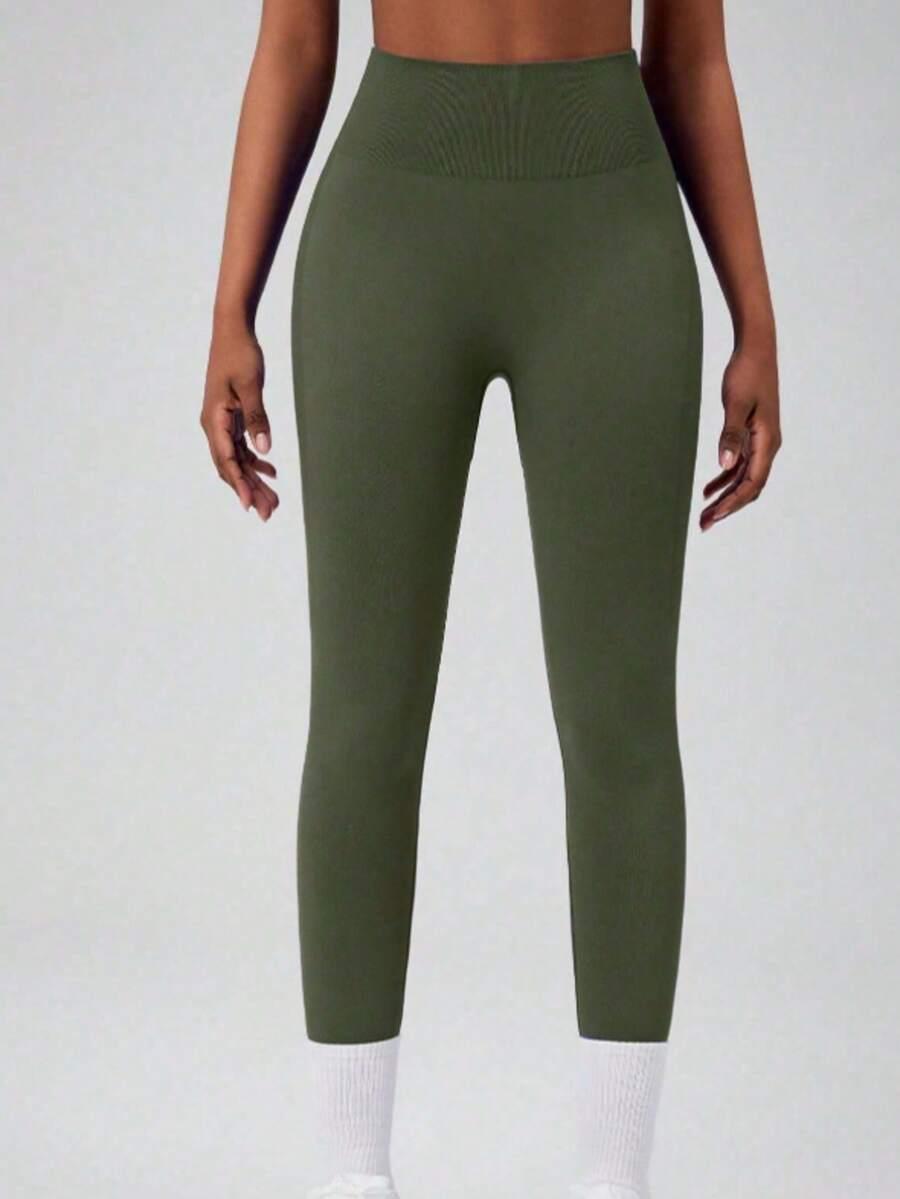 SHEIN ZIELONE LEGGINSY WYSOKI STAN S06__L