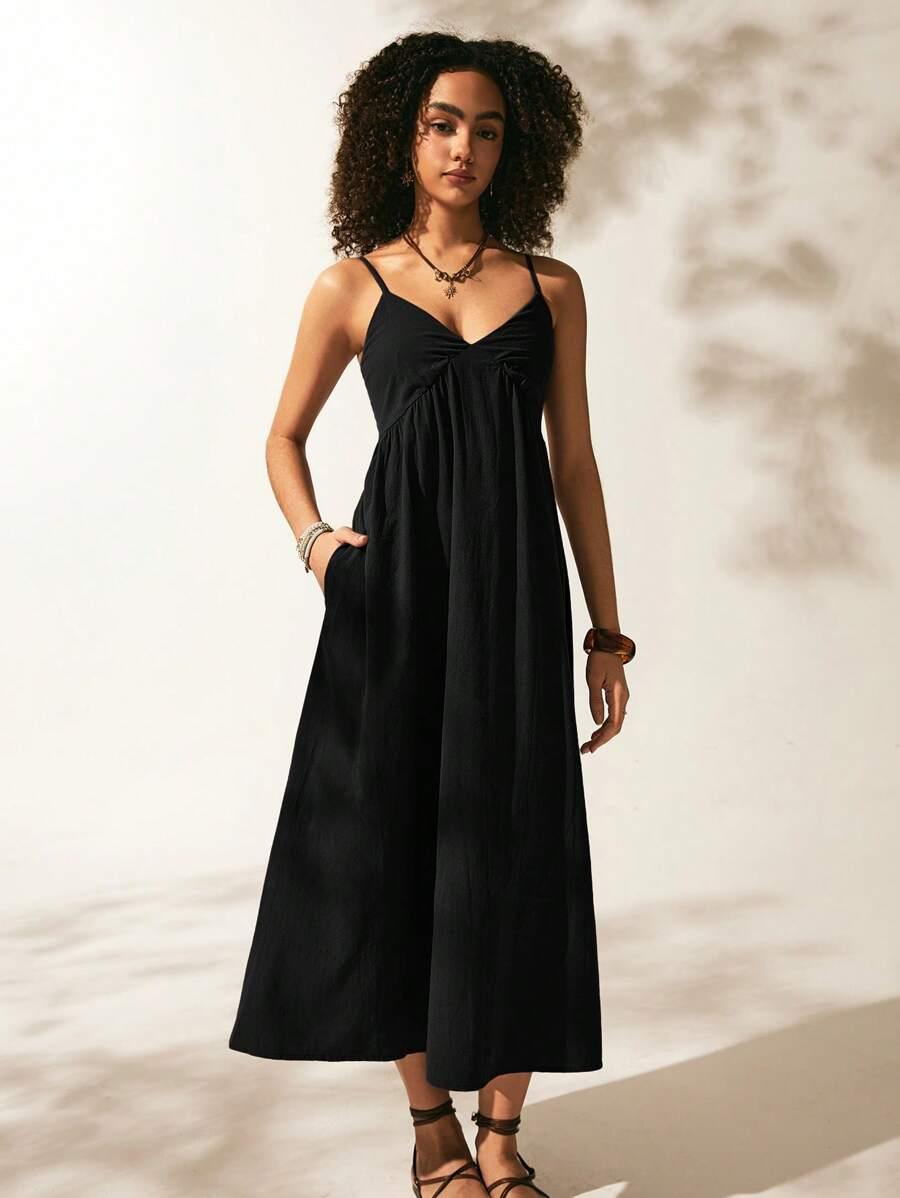 SHEIN CZARNA SUKIENKA RAMIĄCZKA S06__L