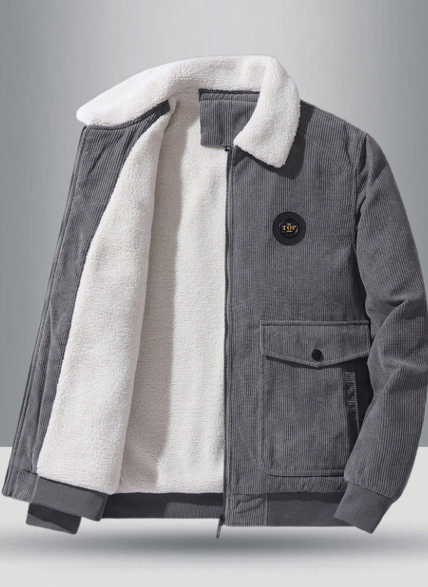 SHEIN SZARA KURTKA ZAMEK W01__M
