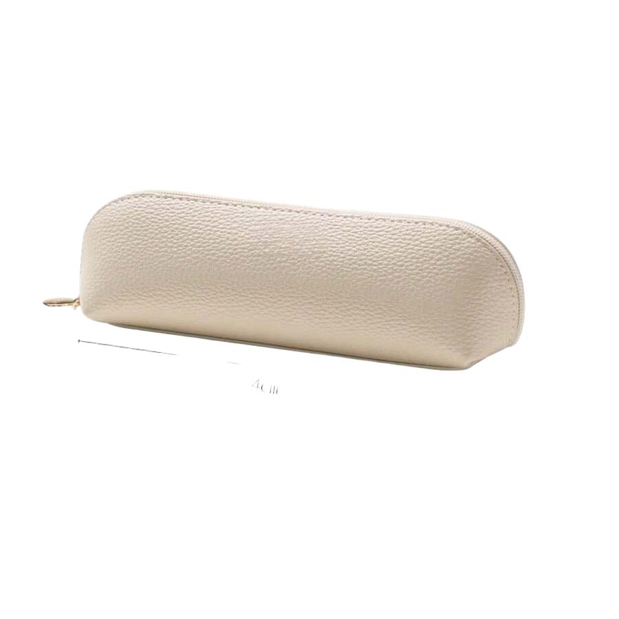 SHEIN BEŻOWA KOSMETYCZKA ZAMEK S07__21,5X6,5