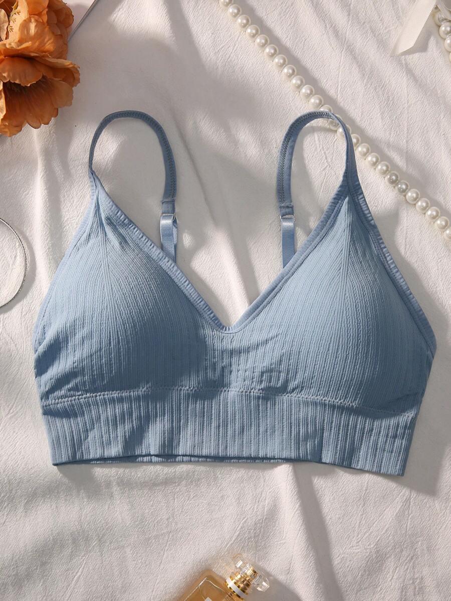 SHEIN NIEBIESKI MIĘKKI BIUSTONOSZ S06__M