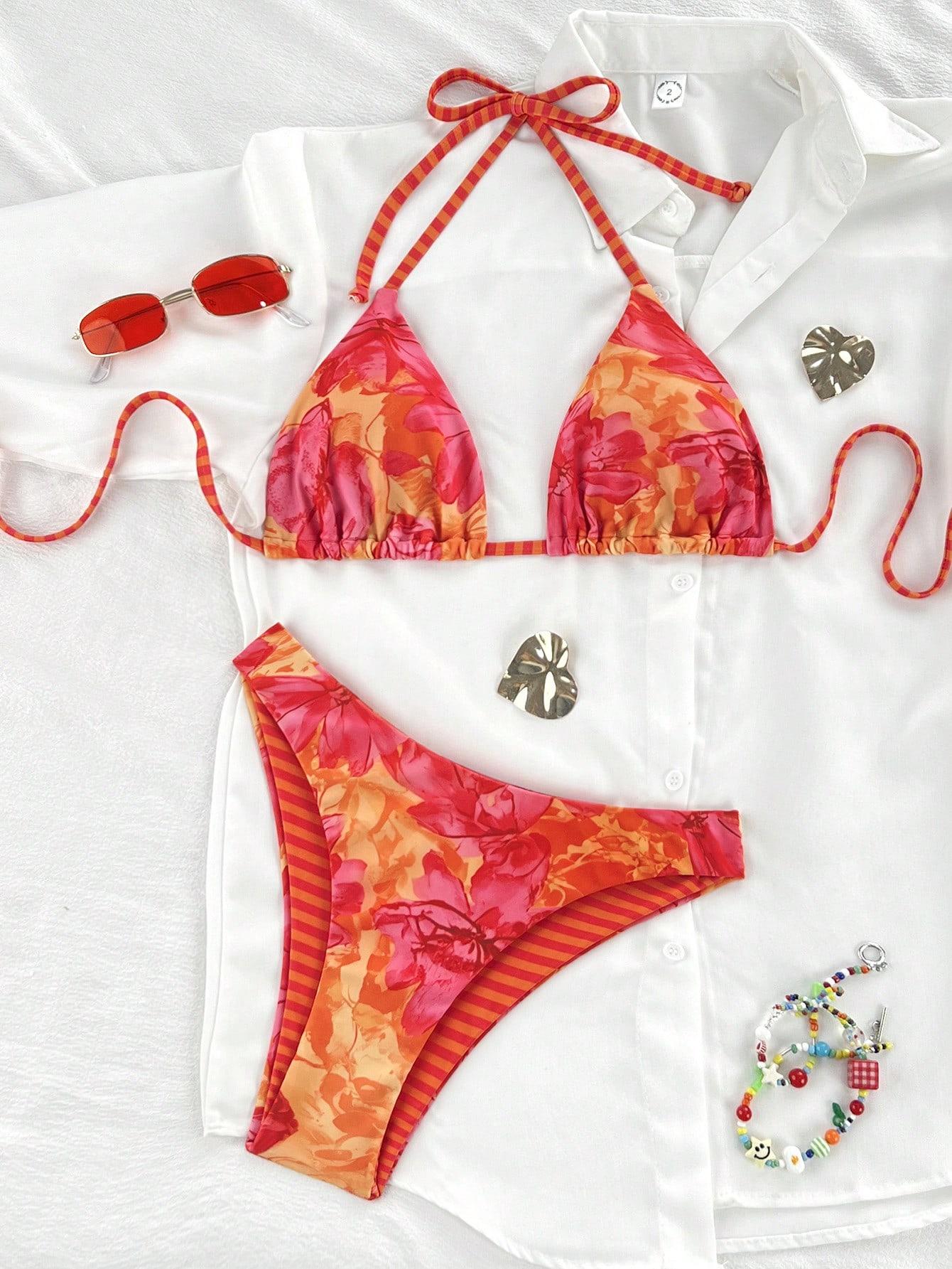 SHEIN DWUCZĘŚCIOWY STRÓJ KĄPIELOWY S09__XS