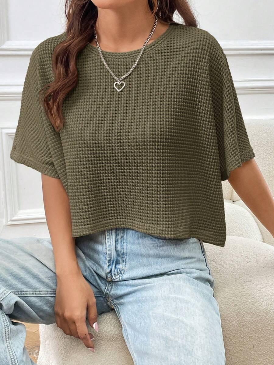SHEIN ZIELONA BLUZKA TEKSTURA S06__S