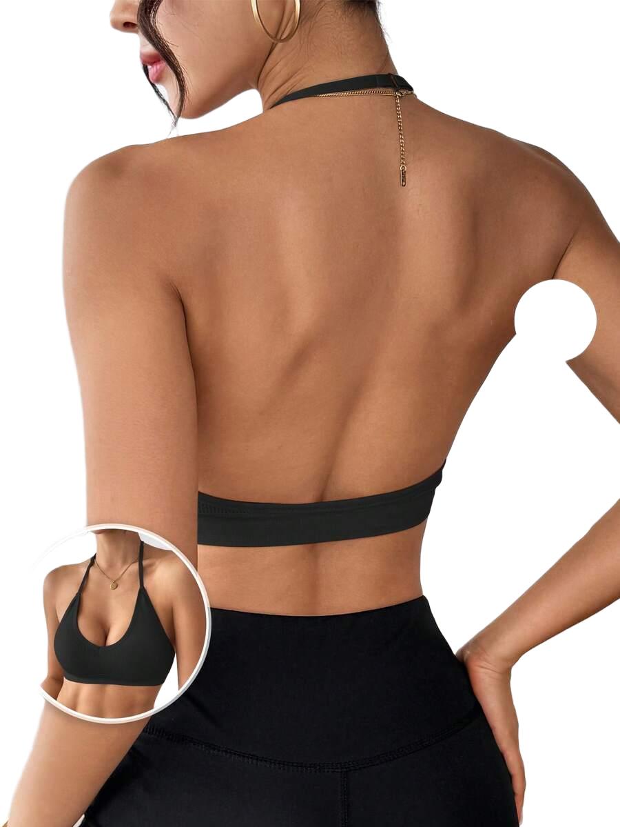 SHEIN CZARNY BIUSTONOSZ SPORTOWY S09__S