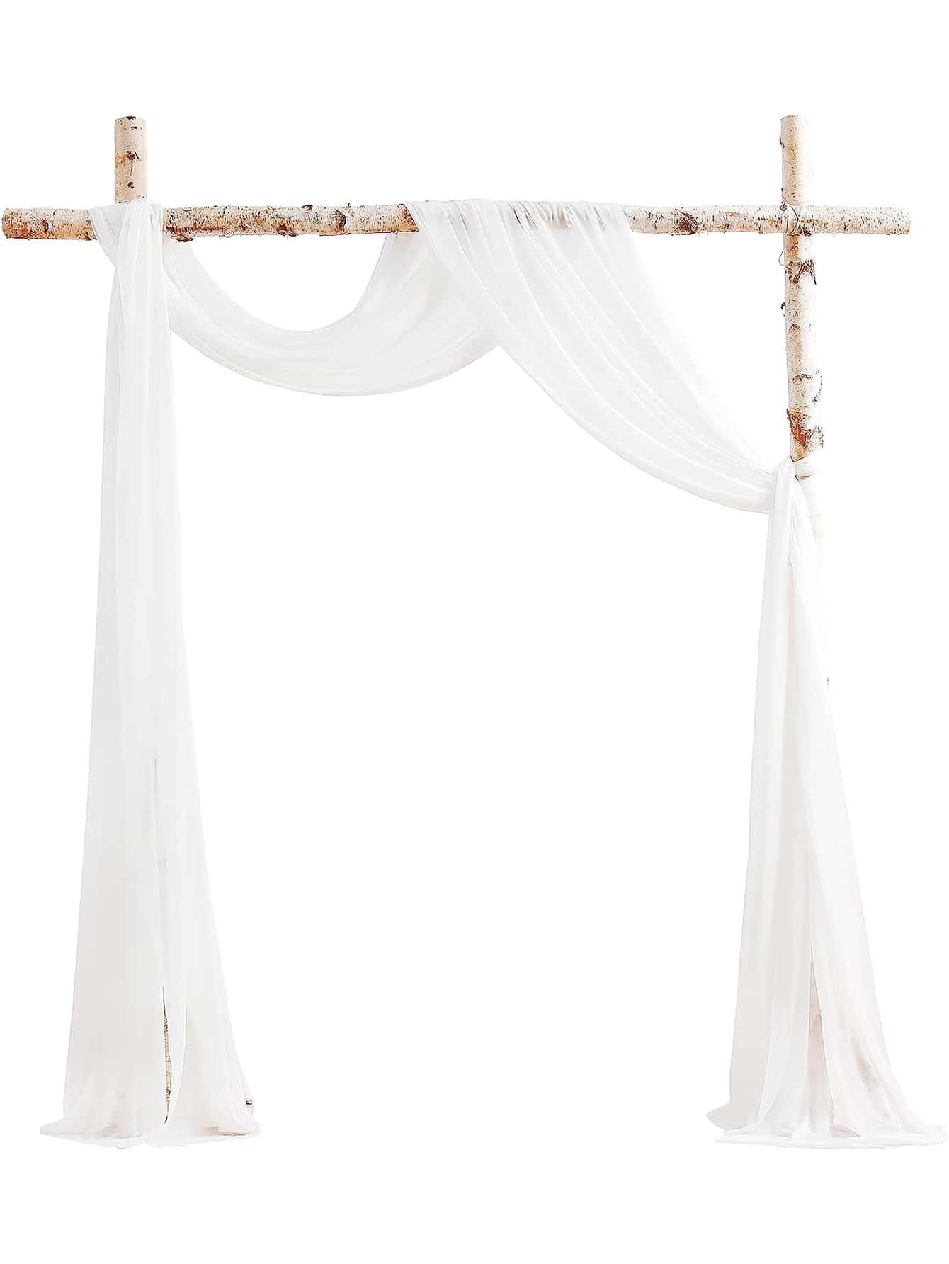 SHEIN BIAŁA ZASŁONA DEKORACYJNA S07__70X400CM