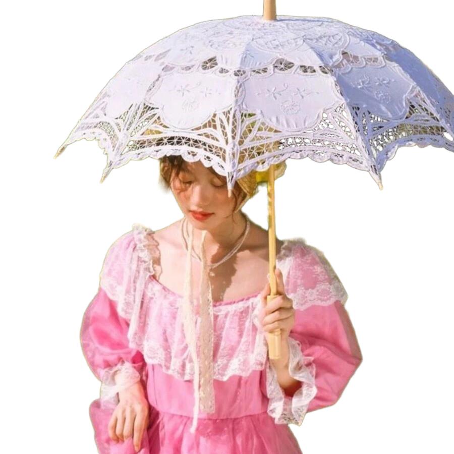 SHEIN BIAŁA PARASOLKA DEKORACYJNA S07__66