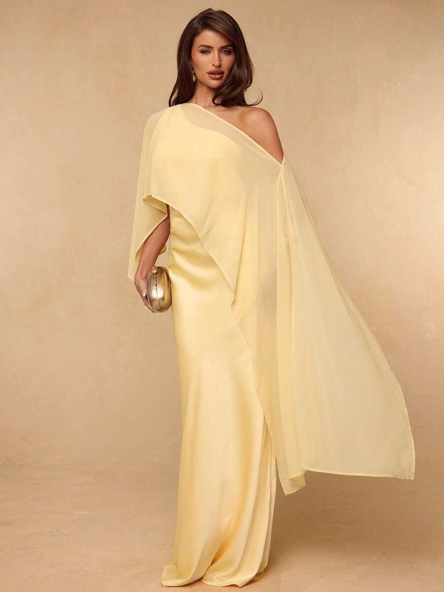 SHEIN ŻÓŁTA MAXI SUKIENKA S06__S