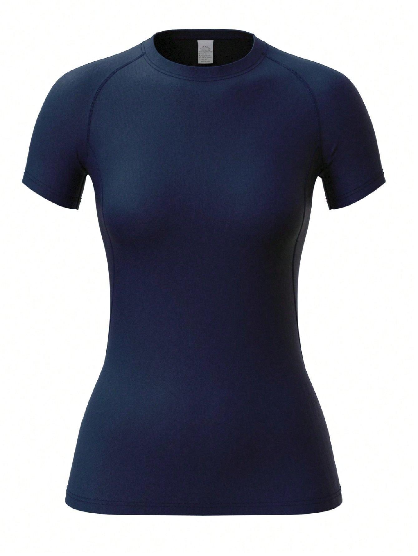 SHEIN NIEBIESKA BLUZKA KRÓTKI RĘKAW S06__S