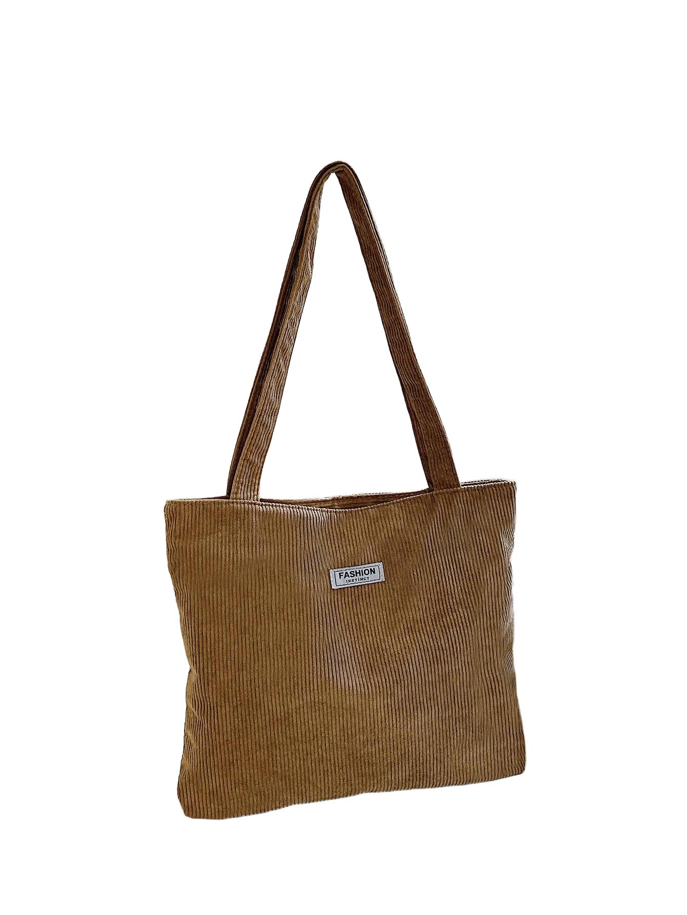 SHEIN BRĄZOWA TOREBKA SHOPPER S07__37X5X32