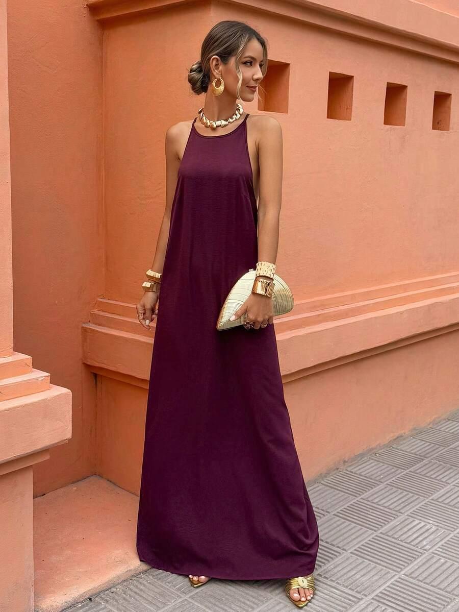 SHEIN BORDOWA MAXI SUKIENKA S06__M