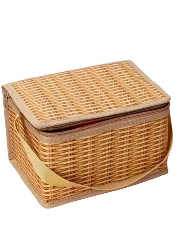 SHEIN TORBA TERMICZNA WZÓR KOSZ WIKLINOWY S07__22X14X12CM