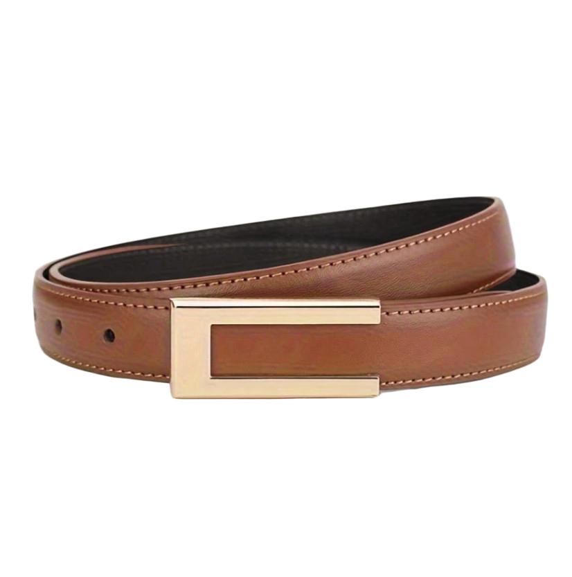 SHEIN BRĄZOWY PASEK KLAMRA S07__110