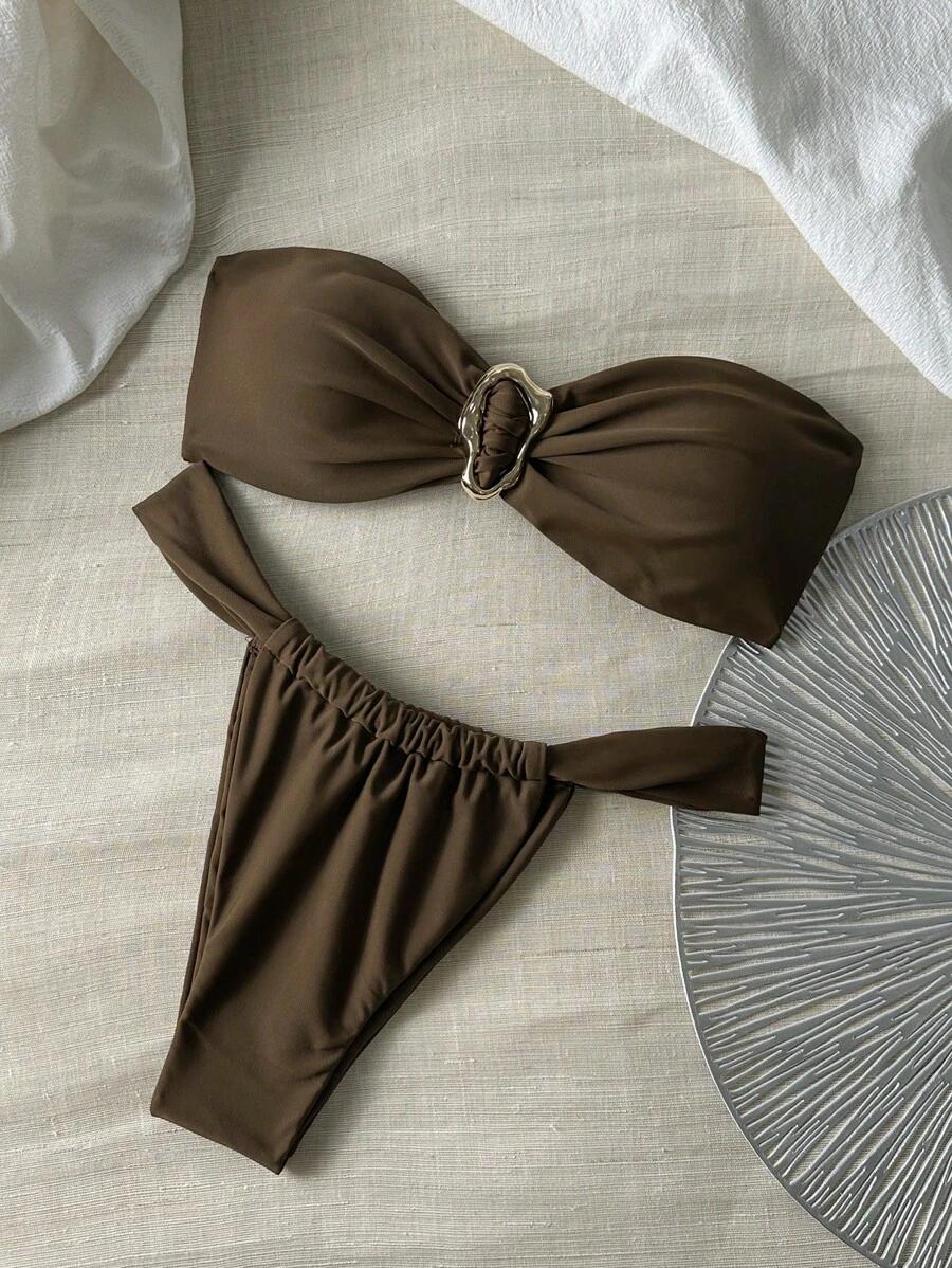 SWIM VCAY BRĄZOWY DWUCZĘŚCIOWY STRÓJ KĄPIELOWY S09__L